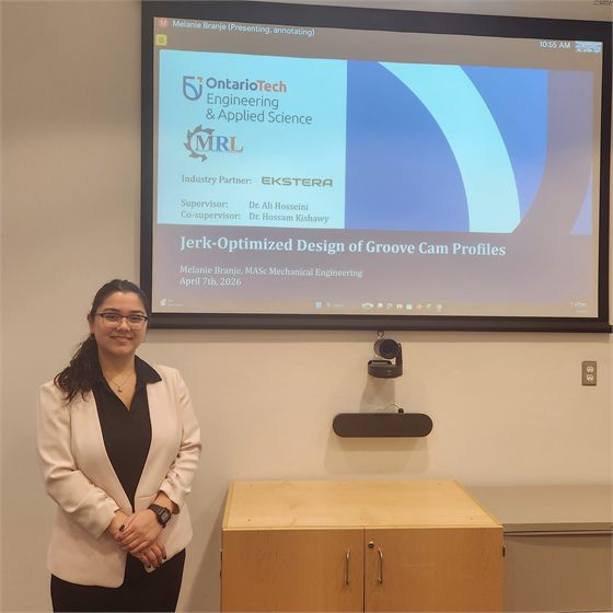 Melanie Branje at her MASc defense